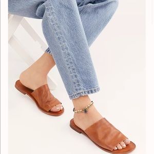 Free People leather slides
